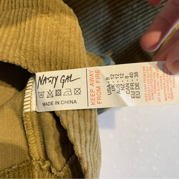 NASTY GAL | Cord Curved Hem Mini Skirt - Picture 7 of 9